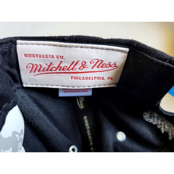 NWT Brooklyn Nets Mitchell & Ness Oreo Hook Up Snapback Black Faux suede hat cap - Picture 5 of 7